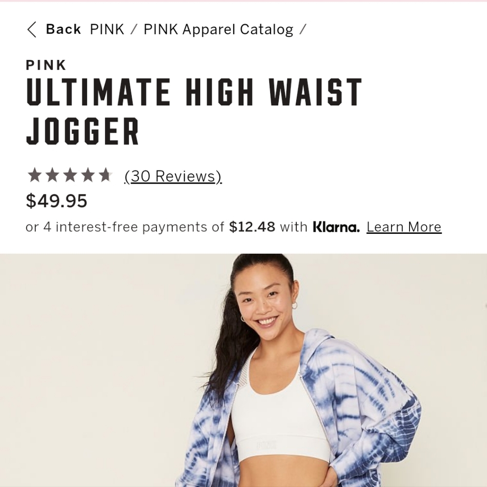 PINK ultimate high waist joggers